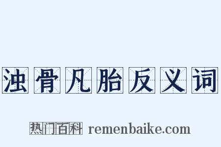 浊骨凡胎反义词是什么意思的图片